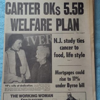 New York Daily News 19 January 1979 Terry Bradshaw President Carter OKs Welfare+