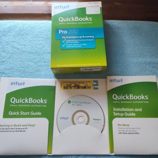 Intuit Quickbooks Pro 2012 Desktop Accounting Original Box, Disc, License No.