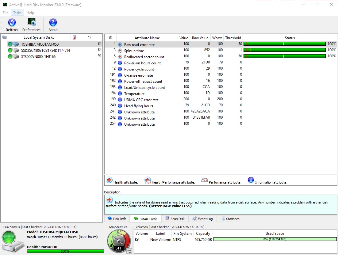 Lot of 4 500GB Notebook Laptop 2.5" SATA Hard Disk Drives Toshiba MQ01ACF050 - Image 12