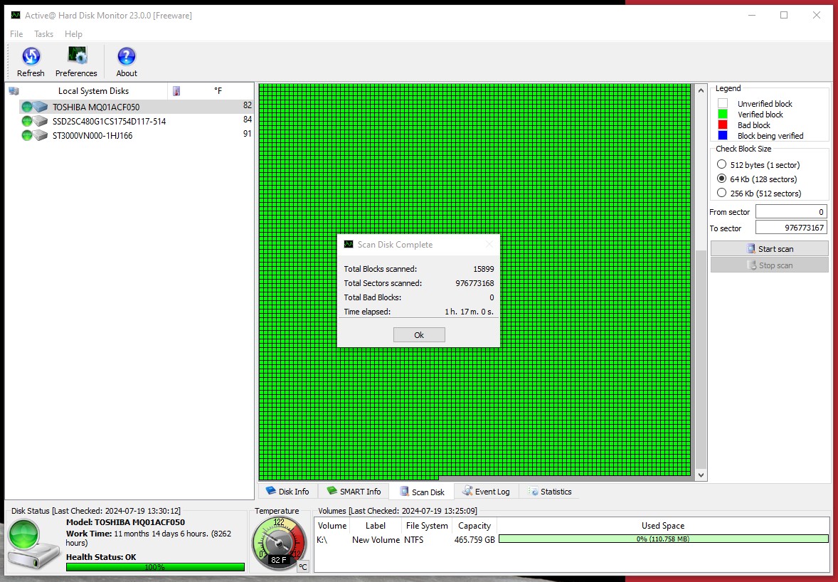 Lot of 4 500GB Notebook Laptop 2.5" SATA Hard Disk Drives Toshiba MQ01ACF050 - Image 15