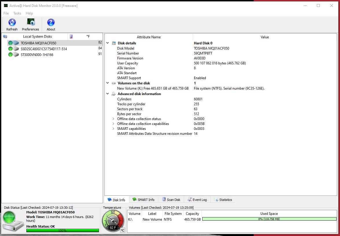 Lot of 4 500GB Notebook Laptop 2.5" SATA Hard Disk Drives Toshiba MQ01ACF050 - Image 17