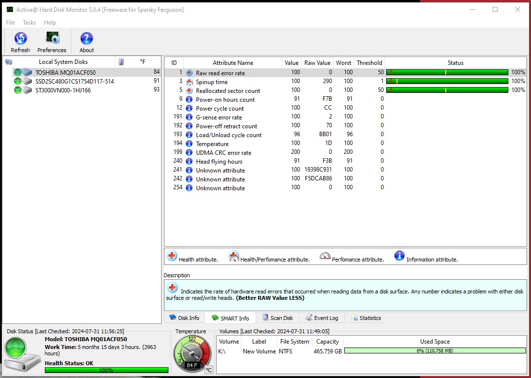 Lot of 4 500GB Notebook Laptop 2.5" SATA Hard Disk Drives Toshiba MQ01ACF050 - Image 20