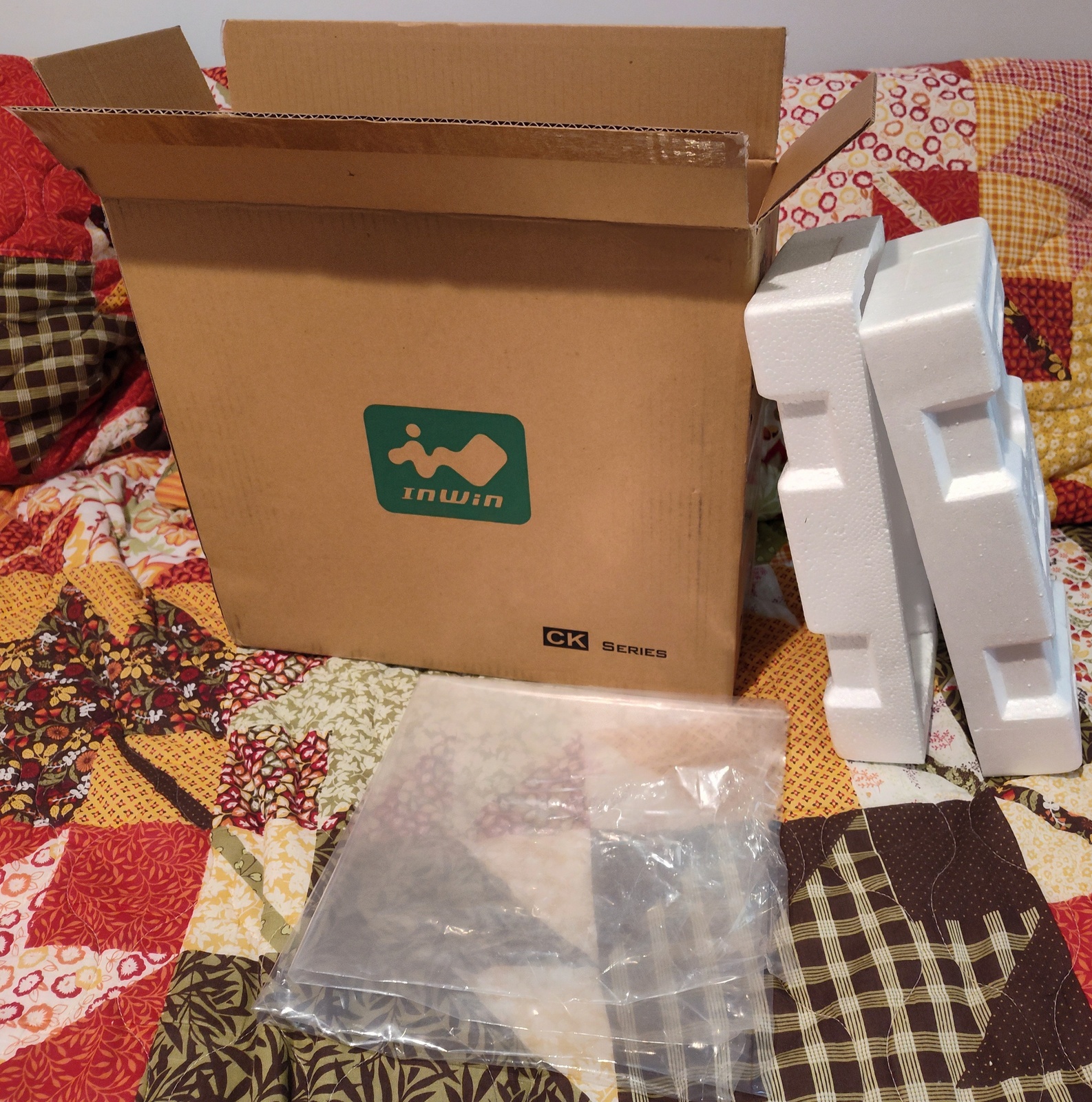 Original Shipping Box, Bag, Packing Foam for In Win CK722 Black Desktop PC Case