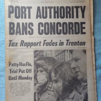 New York Daily News 12 March 1976 Port Authority Bans Concorde Patty Hurst Flu