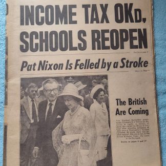 New York Daily News 9 July 1976 Rockefeller Queen Elizabeth Pat Nixon Stroke ++