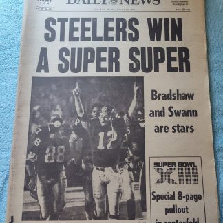 New York Daily News 22 January 1979 Pittsburgh Steelers Win Super Bowl XIII