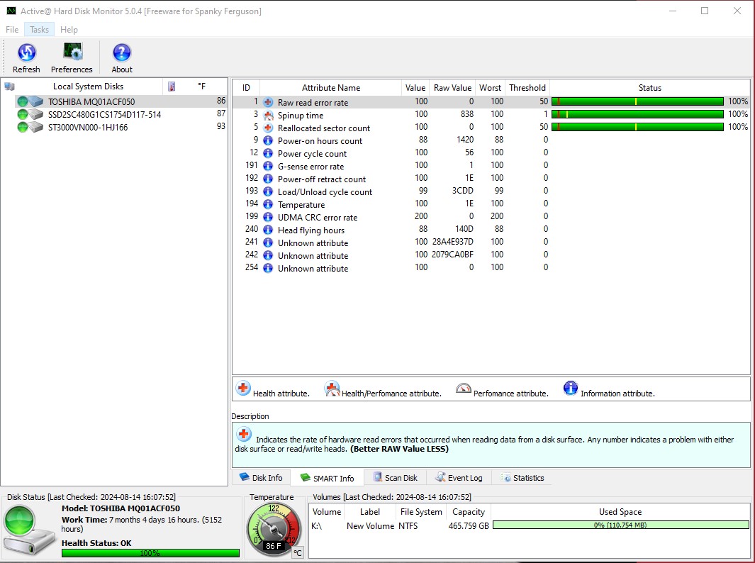 Lot of 4 500GB Notebook Laptop 2.5" SATA Hard Disk Drives Toshiba MQ01ACF050 - Image 12
