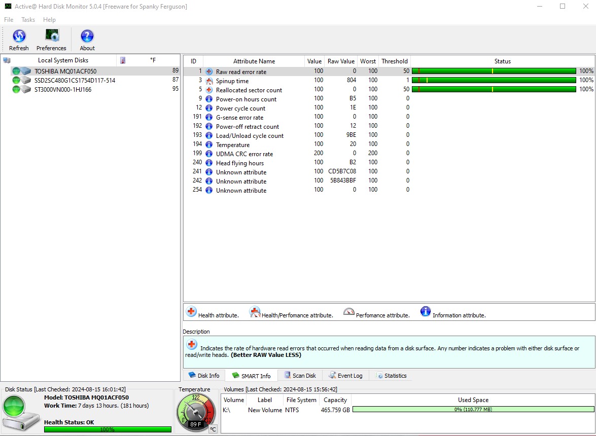Lot of 4 500GB Notebook Laptop 2.5" SATA Hard Disk Drives Toshiba MQ01ACF050 - Image 20