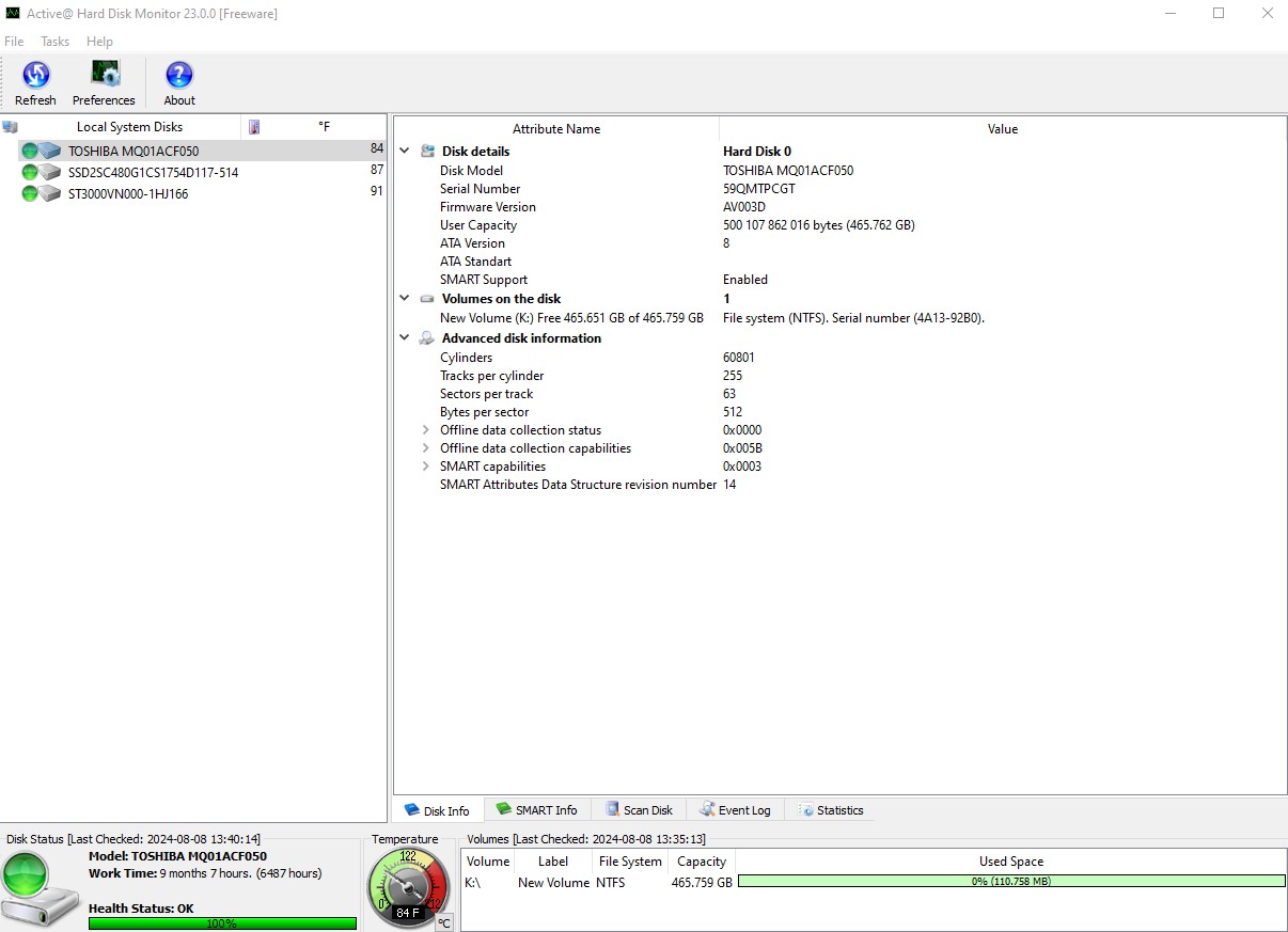 Lot of 4 500GB Notebook Laptop 2.5" SATA Hard Disk Drives Toshiba MQ01ACF050 - Image 25