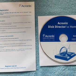 Acronis Disk Director 11 Home Partition Tool Software Disc, Guide, Serial Number