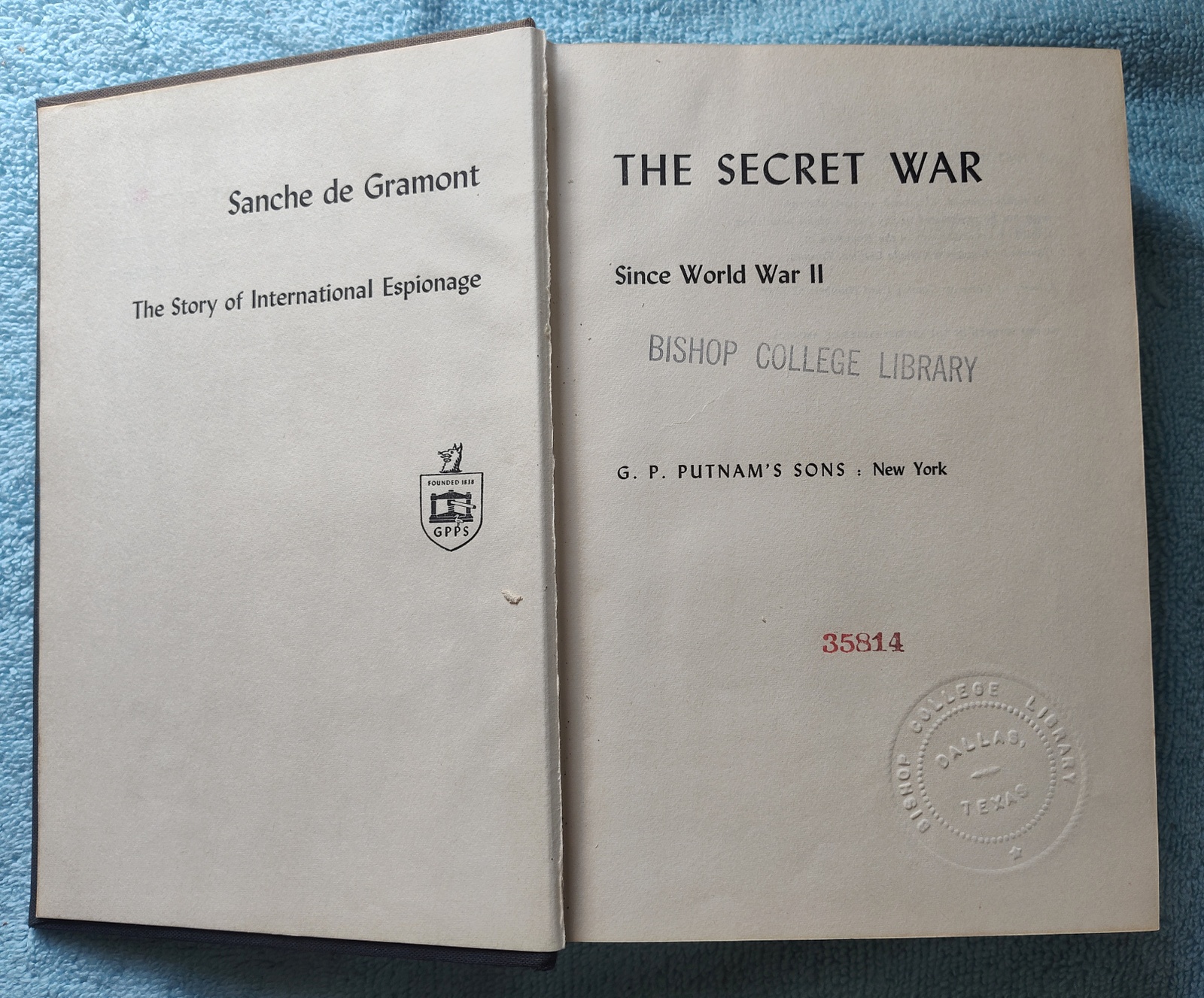 The Secret War International Espionage by Sanche de Gramont Hardcover Book 1962 - Image 8