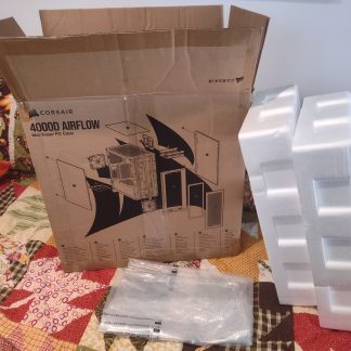 Original Shipping Box, Bag, Packing Foam for Black Corsair 4000D Airflow PC Case