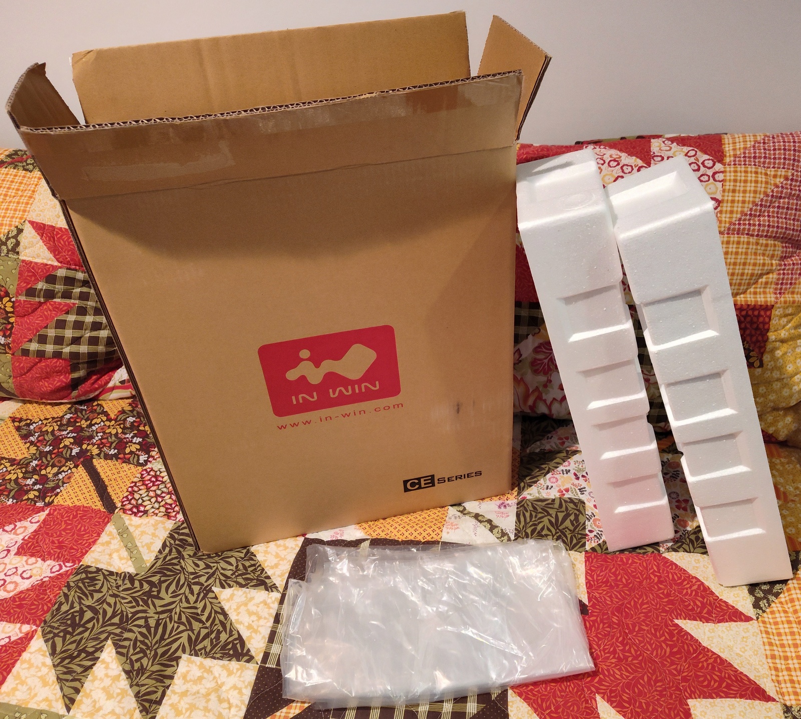 Original Shipping Box, Bag, Packing Foam for In Win CE685 Black Desktop PC Case