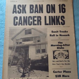 New York Daily News 31 December 1976 New Year's Eve Alex Rose Funeral Carter ++