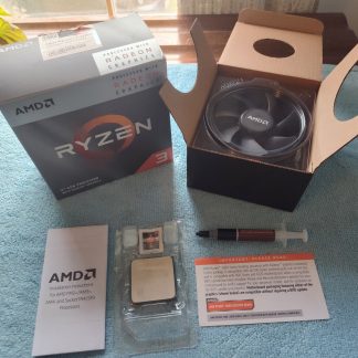 AMD Ryzen 3 3200G CPU Socket AM4 Processor YD3200C5FHBOX w/ Heatsink Fan, Paste