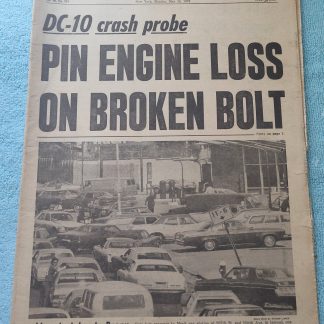 New York Daily News 28 May 1979 Flight 191 Crash DC-10 Gas Rationing Rick Mears