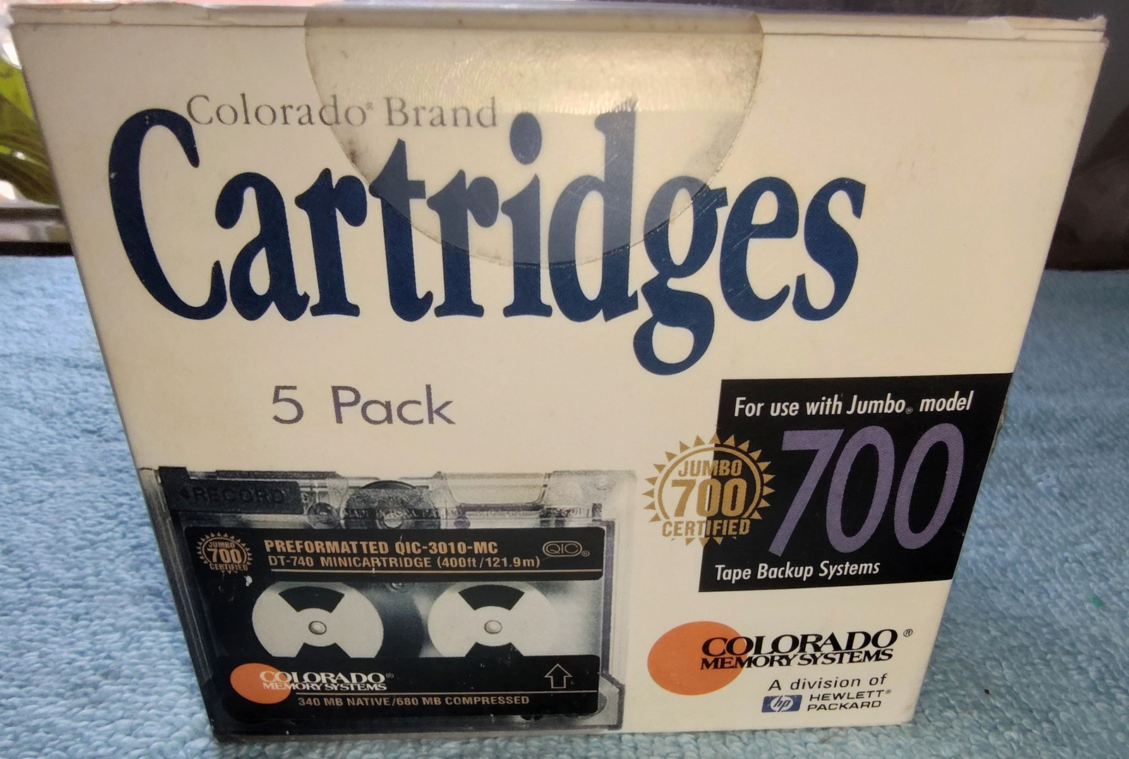 Box of 5 New, Old Stock Colorado Jumbo 700 DT-740 QIC-3010-MC 680/340 MB Tapes - Image 2