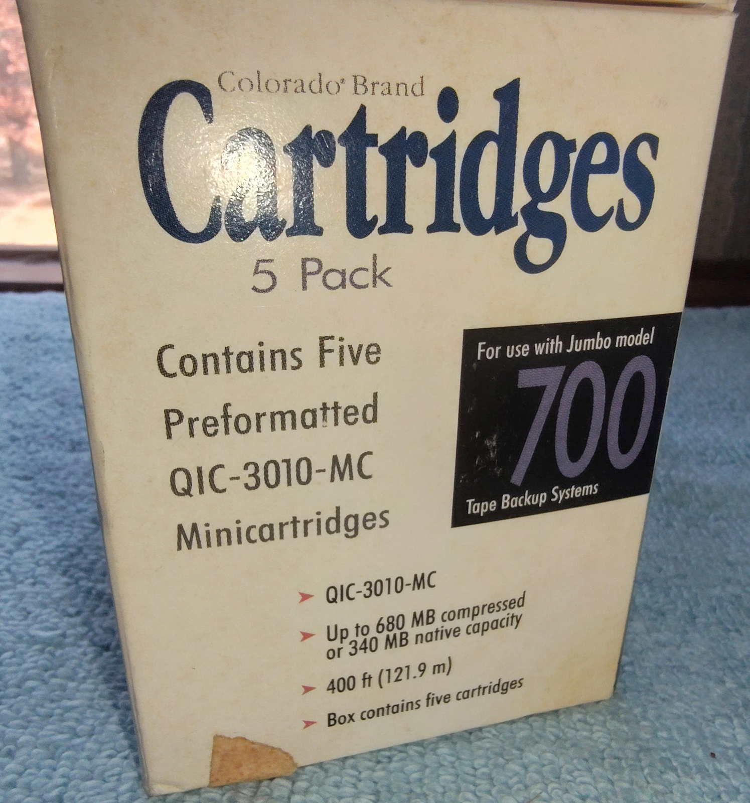 Box of 5 New, Old Stock Colorado Jumbo 700 DT-740 QIC-3010-MC 680/340 MB Tapes - Image 6