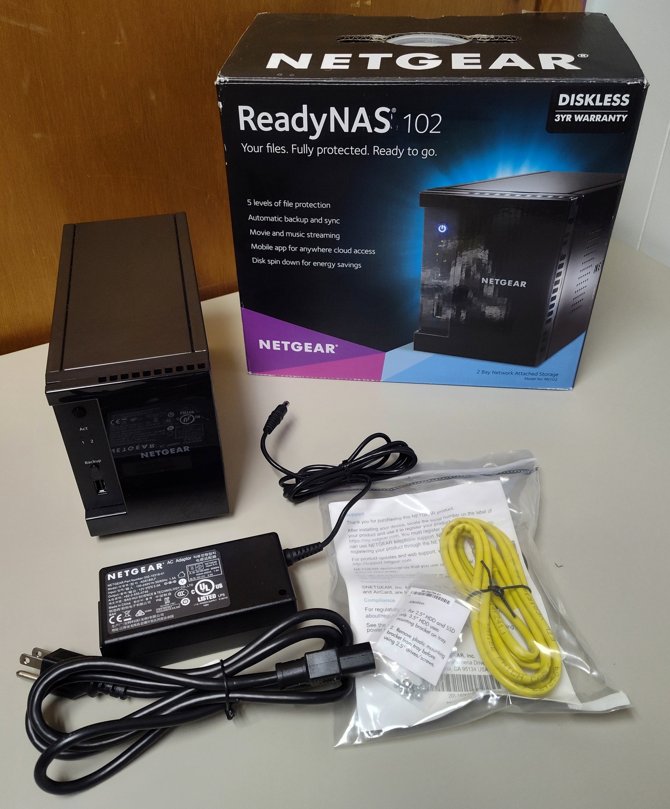 Netgear ReadyNAS RN10200-100NAS 2TB (2 x 1TB) 2-Bay NAS Network Attached Storage