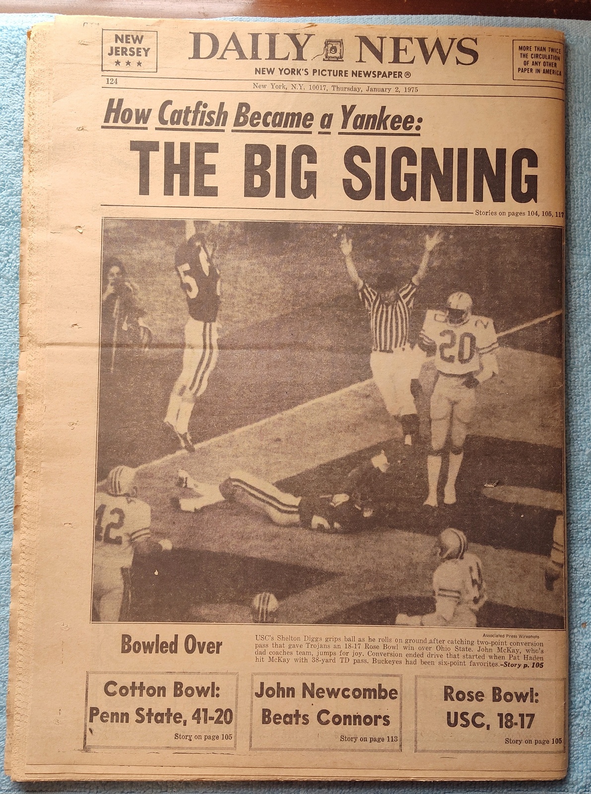 New York Daily News Jersey 2 January 1975 Mitchell Haldeman Watergate Guilty - Image 2