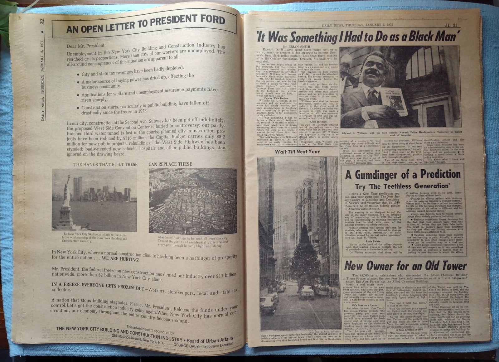 New York Daily News Jersey 2 January 1975 Mitchell Haldeman Watergate Guilty - Image 7