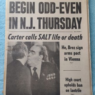 New York Daily News 19 June 1979 Gasoline Rationing Carter Brezhnev SALT-2 Pact