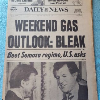New York Daily News 22 June 1979 Gasoline Rationing Carter Ted Kennedy De Niro