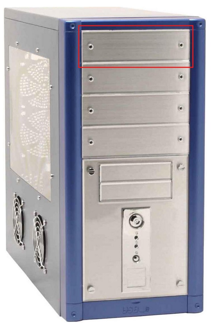 5.25" CDROM DVD Optical Drive Bay Faceplate Cover 4 Raidmax ATX-268WU Case 2005 - Image 7