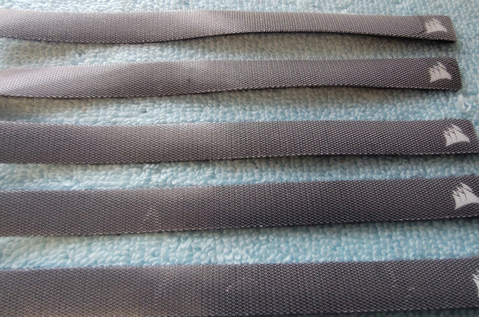 Lot of 12 Black Hook Loop Cable Ties Corsair Logo for Obsidian 1000D PC Case - Image 3