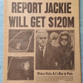 New York Daily News Jersey 17 March 1975 Jackie Aristotle Onassis Death Patrick's