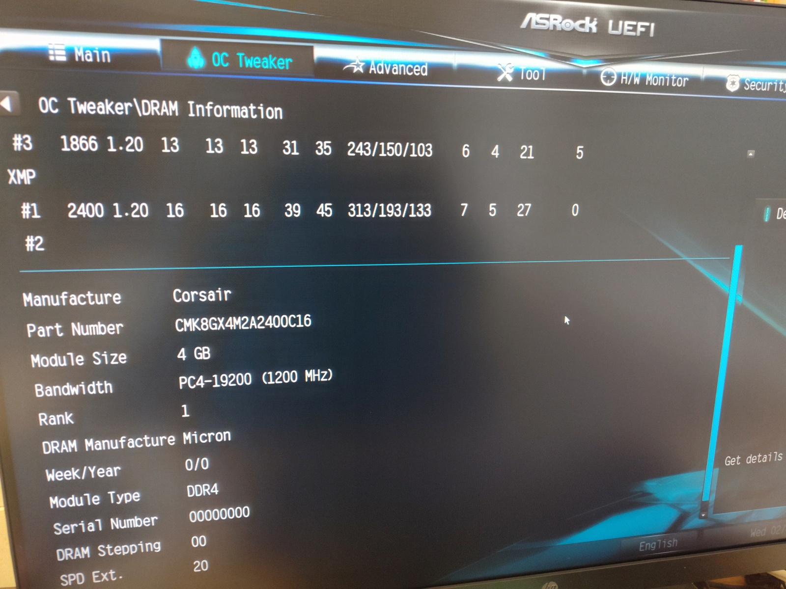 8GB (2 x 4GB) DIMM Desktop Memory RAM DDR4-2400 Corsair CMK8GX4M2A2400C16 2018 - Image 7