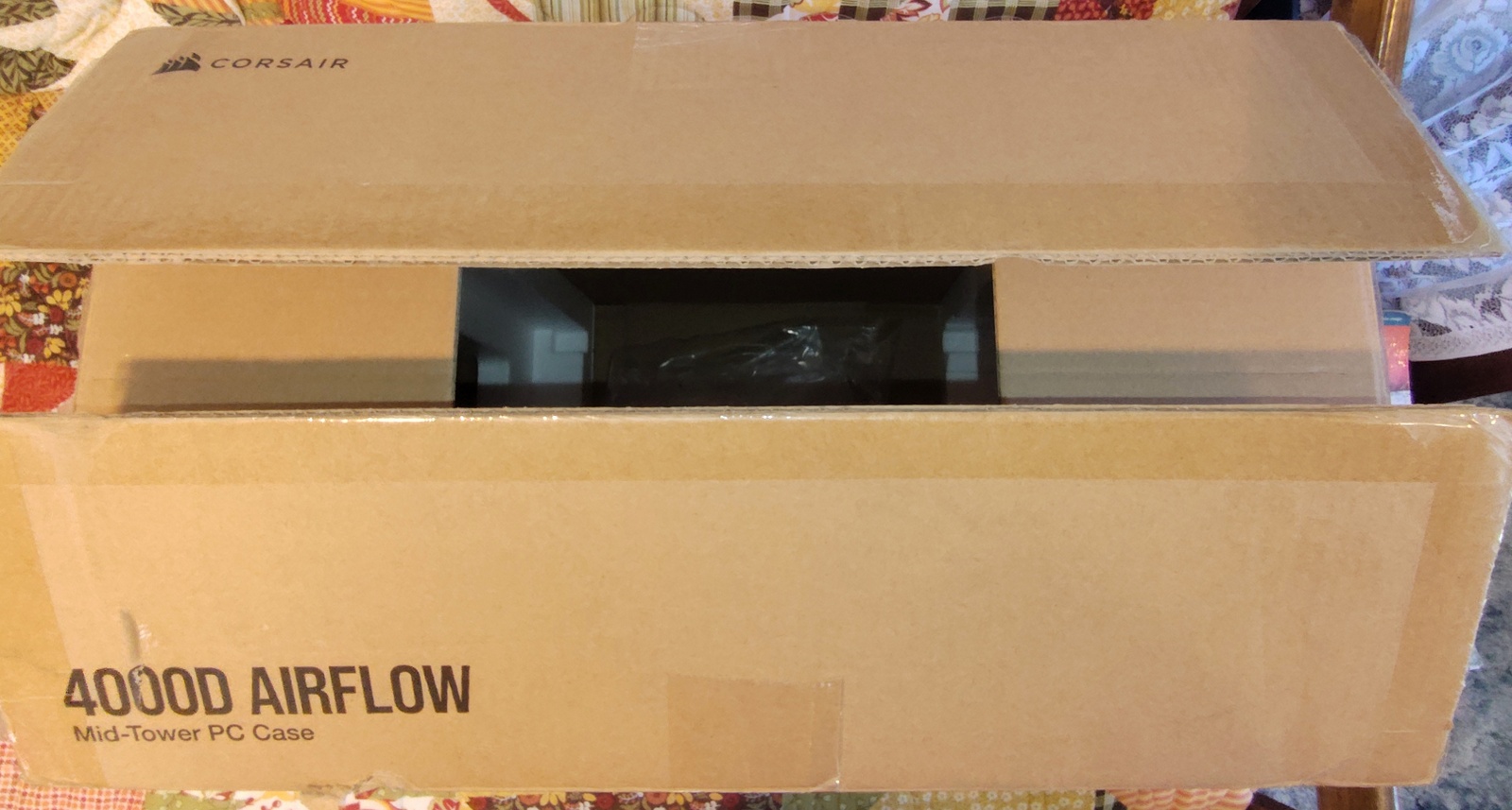 Original Shipping Box, Bag, Packing Foam for Black Corsair 4000D Airflow PC Case - Image 13