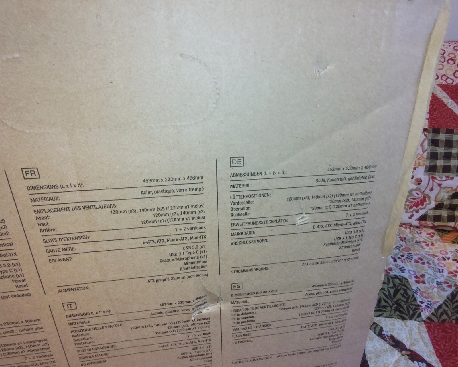 Original Shipping Box, Bag, Packing Foam for Black Corsair 4000D Airflow PC Case - Image 15