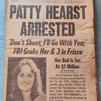 New York Daily News 19 Sept 1975 Patty Hearst Arrested Joseph Kallinger Guilty ++