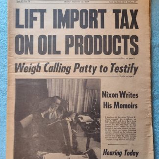 New York Daily News 22 Sept 1975 Patty Hearst Richard Nixon Karen Quinlan Namath