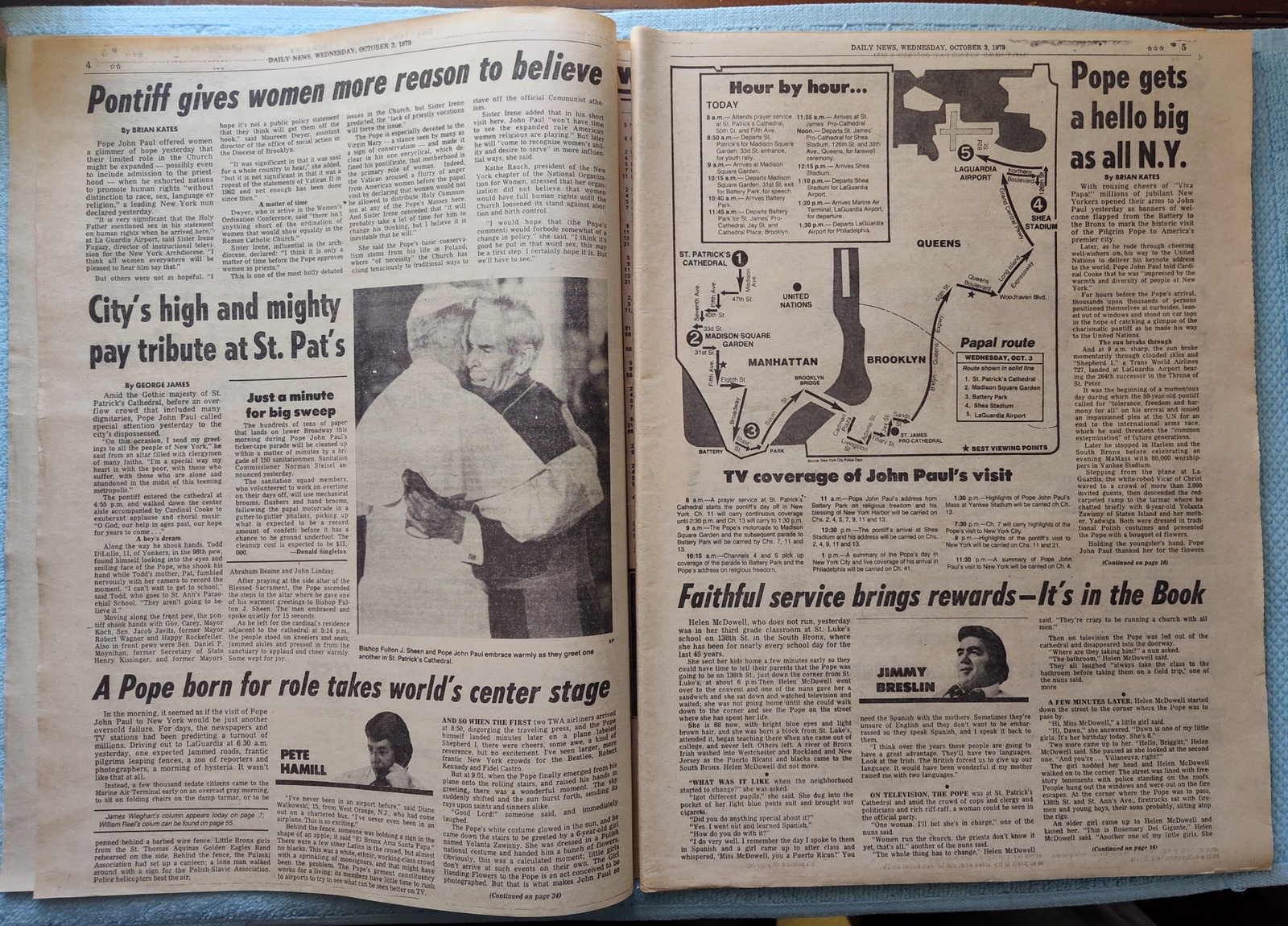 New York Daily News 3 October 1979 Pope John Paul II Visits NYC, Don Sutton ++ - Image 4