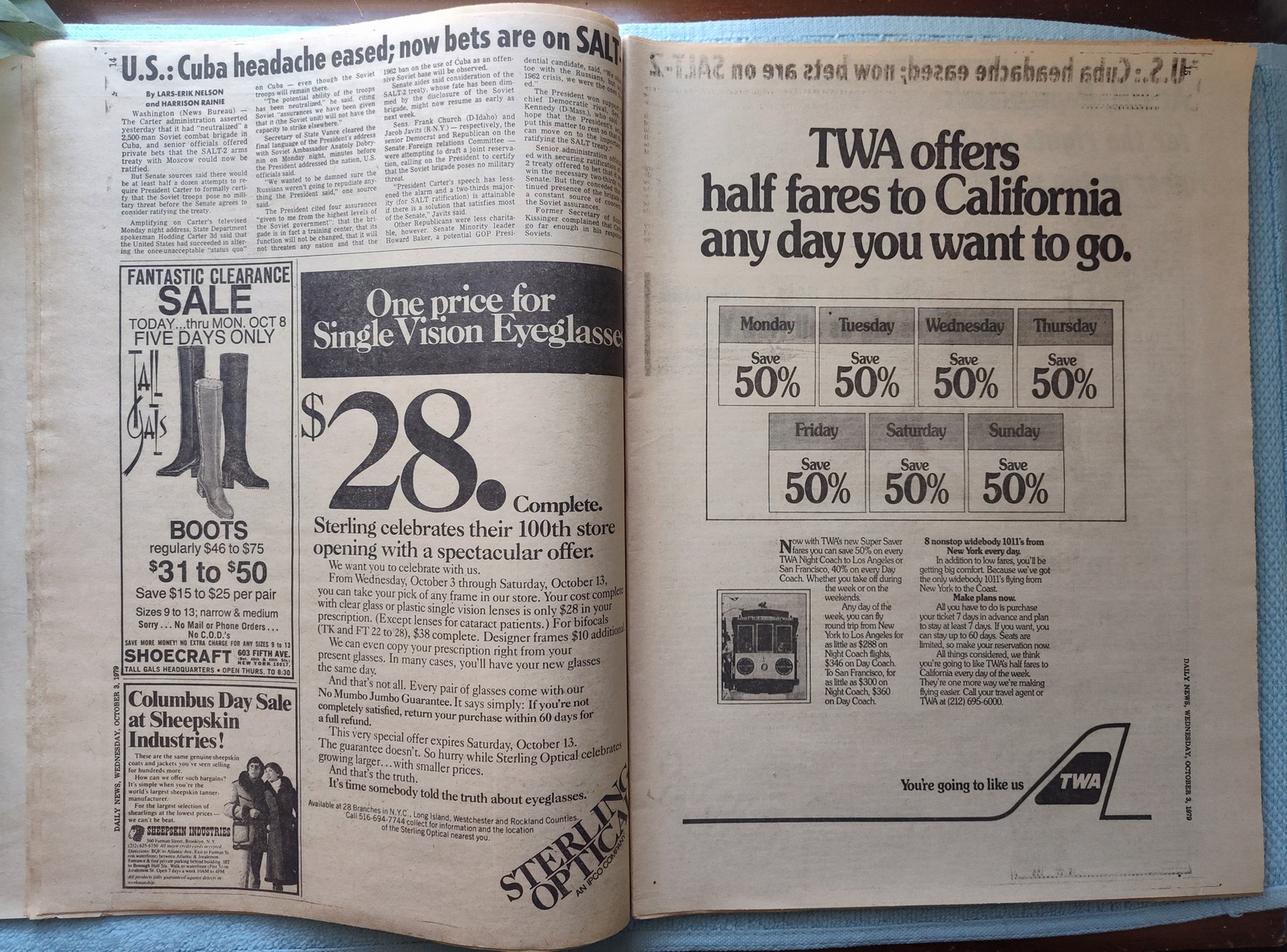 New York Daily News 3 October 1979 Pope John Paul II Visits NYC, Don Sutton ++ - Image 7