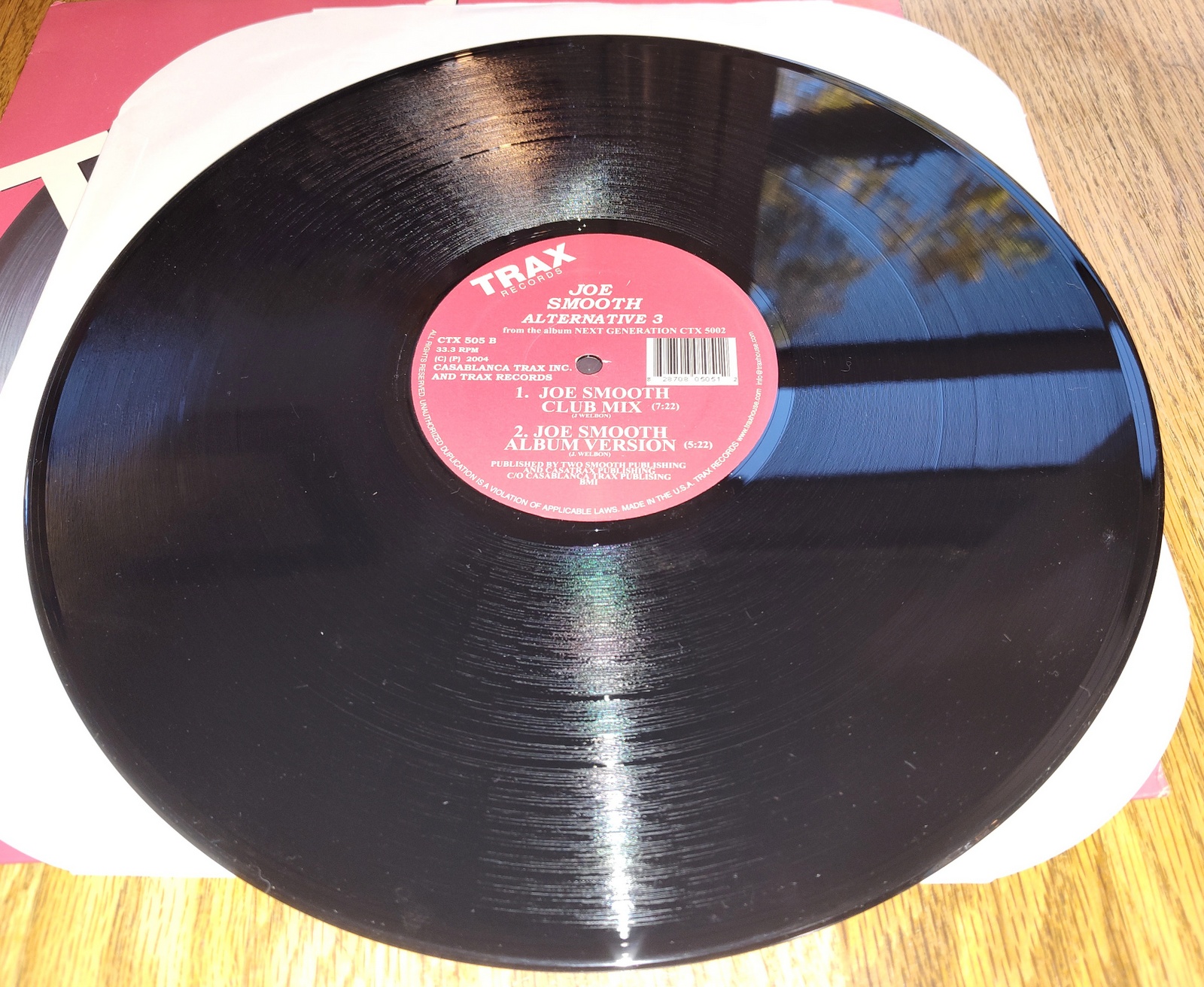 Joe Smooth Alternative 3 Vinyl Record 12" 33RPM Trax Promo 2004 Electronic - Image 6
