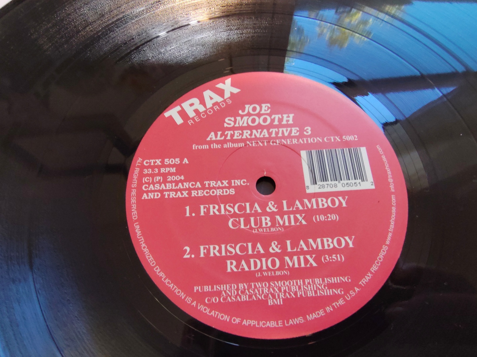 Joe Smooth Alternative 3 Vinyl Record 12" 33RPM Trax Promo 2004 Electronic - Image 8
