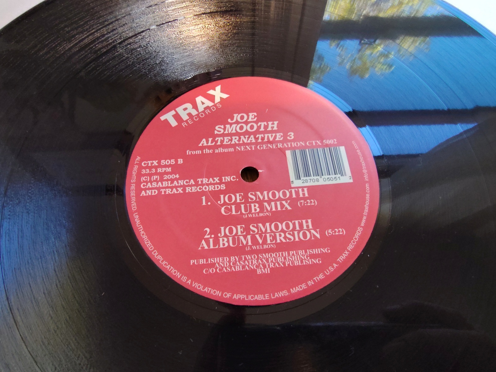 Joe Smooth Alternative 3 Vinyl Record 12" 33RPM Trax Promo 2004 Electronic - Image 9