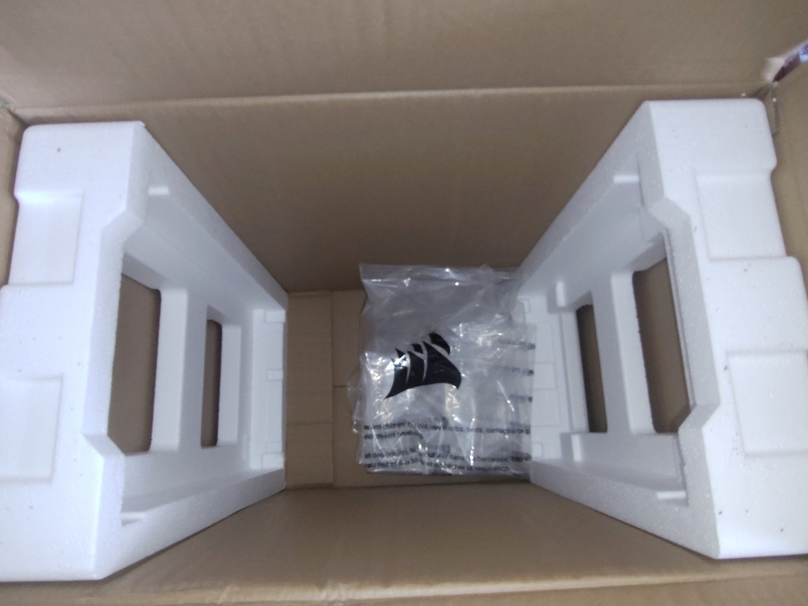 Original Shipping Box, Bag, Packing Foam for Black Corsair 4000D Airflow PC Case - Image 10