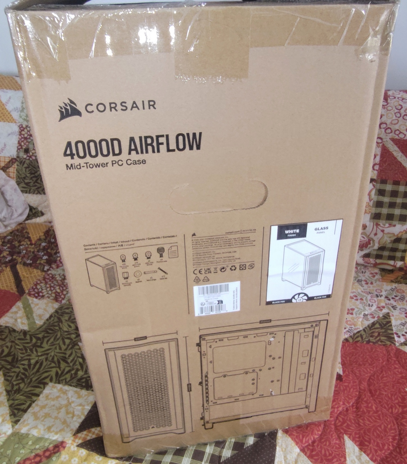 Original Shipping Box, Bag, Packing Foam for Black Corsair 4000D Airflow PC Case - Image 13