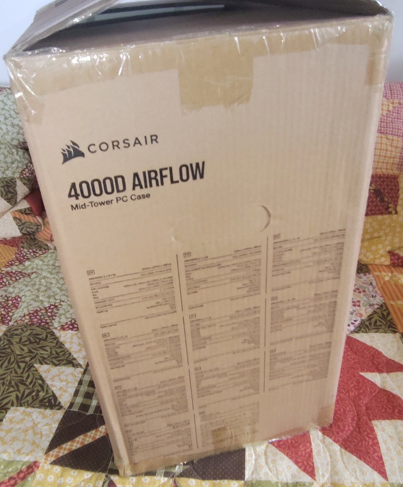 Original Shipping Box, Bag, Packing Foam for Black Corsair 4000D Airflow PC Case - Image 17