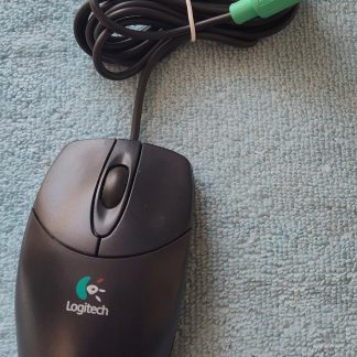 Black Logitech PS2 PS/2 3 Button Ball Type Roller Scroll Mouse M-S48a 501426