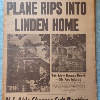 New York Daily News 29 Sept 1975 Plane Crashed in Linden Home Redskins Football+