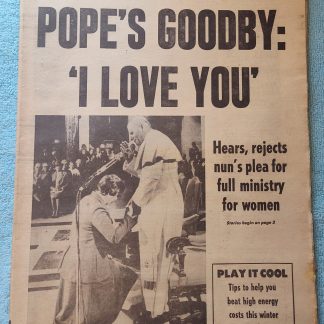 New York Daily News 8 October 1979 Pope John Paul II Ends Trip to US NY Giants +