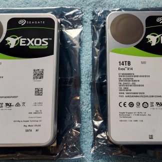Lot of 2 Seagate Exos Enterprise 14TB ST14000NM0018 3.5" SATA Hard Drives 2019