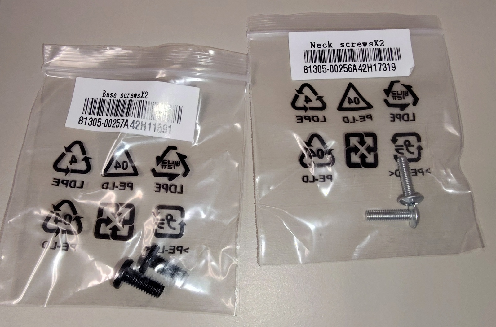 New Open Box Black LG 27GS60QC-B Monitor Screen Display Stand Base Holder Screws - Image 2