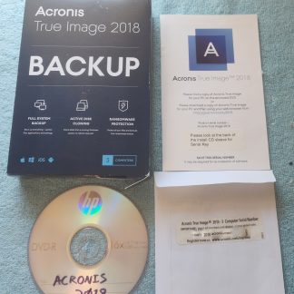 Acronis True Image 2018 For 3 Computers PC Backup Recovery Software w/ Disc, SN