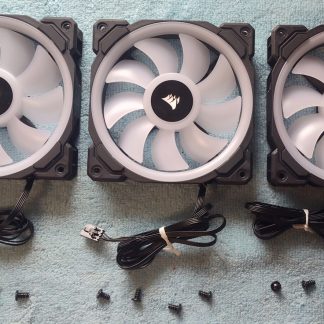 Set of 3 120mm LL120 Case Cooling Fan 4 Corsair Crystal 680X RGB Desktop PC Case